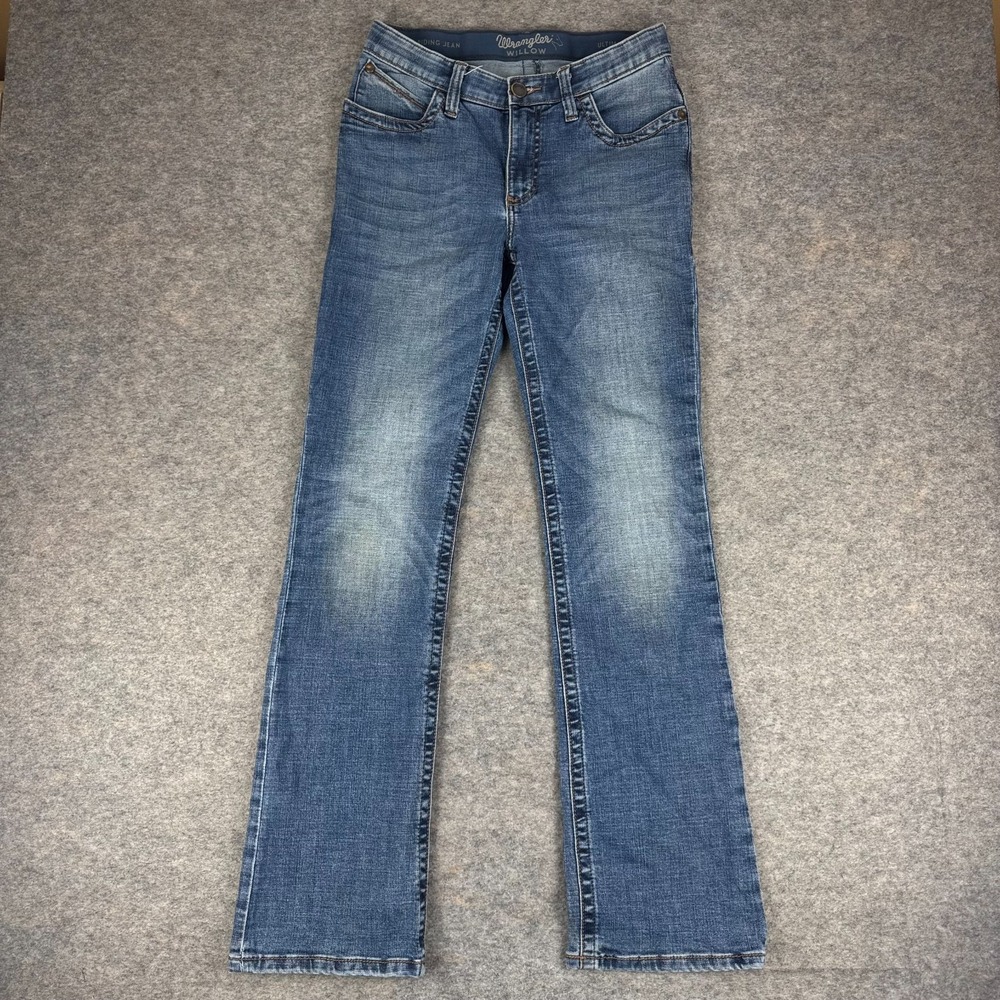 Wrangler Willow Ultimate Riding Jeans Mid Rise Bootcut Rebecca Blue Womens 7x34